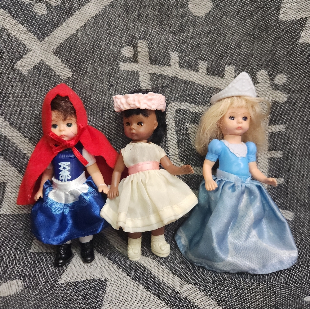 Lot of 3 Madame Alexander McDonald's 5" Toy Dolls Flower Cinderella Red Riding